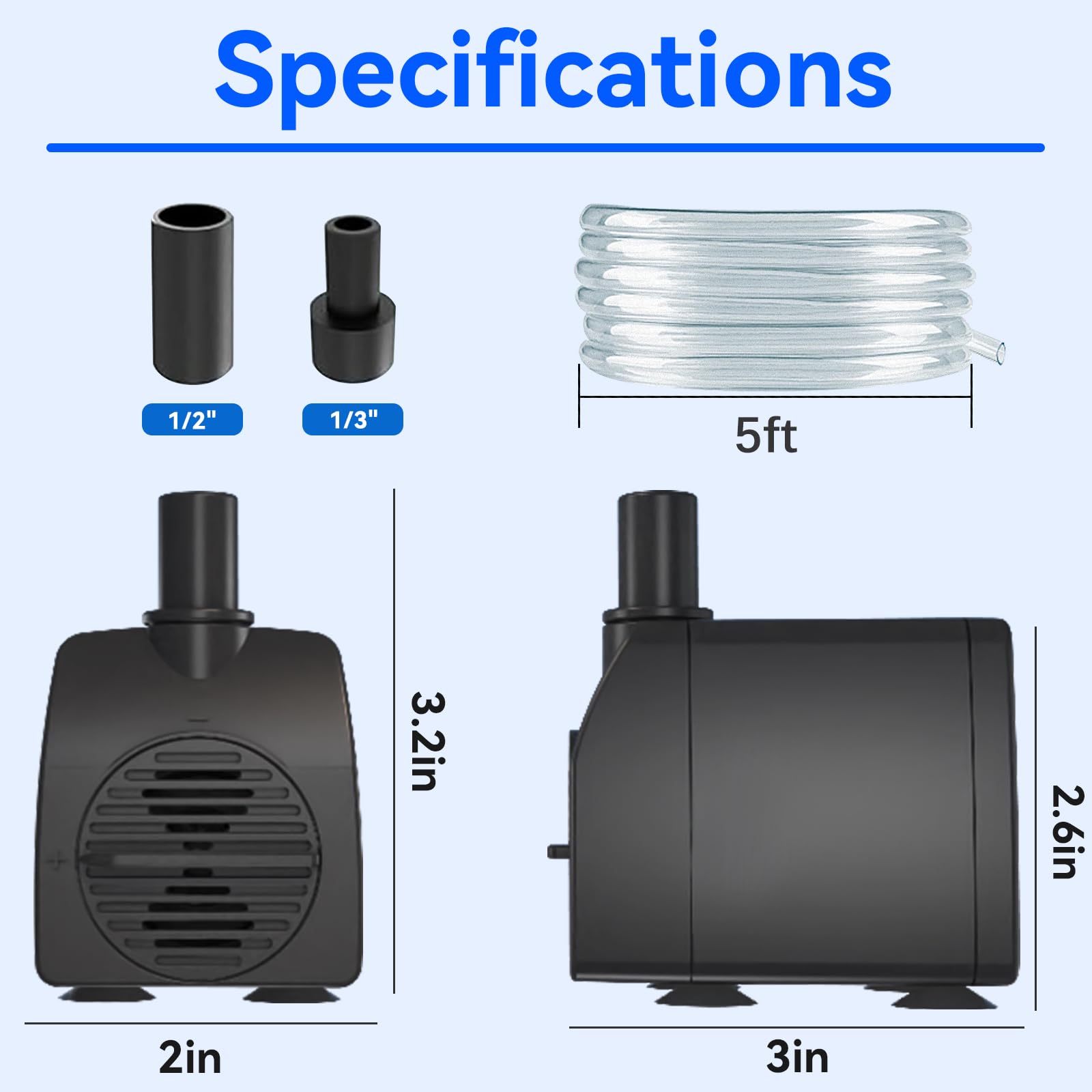 Knifel pump label close-up highlighting one-year warranty and safety features
