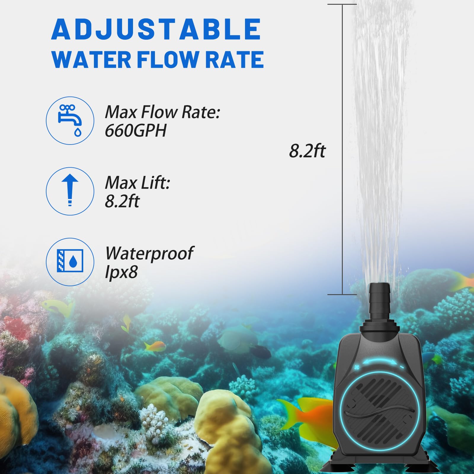 Knifel pump submerged showing continuous underwater operation benefit