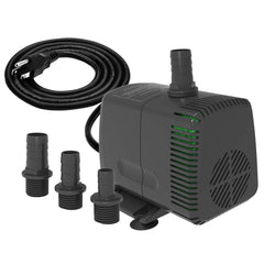 Knifel pump front view showing compact body and inlet for quiet operation