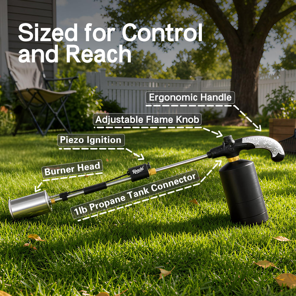 KOACKL ergonomic non-slip handle shown for comfortable, fatigue-reducing grip