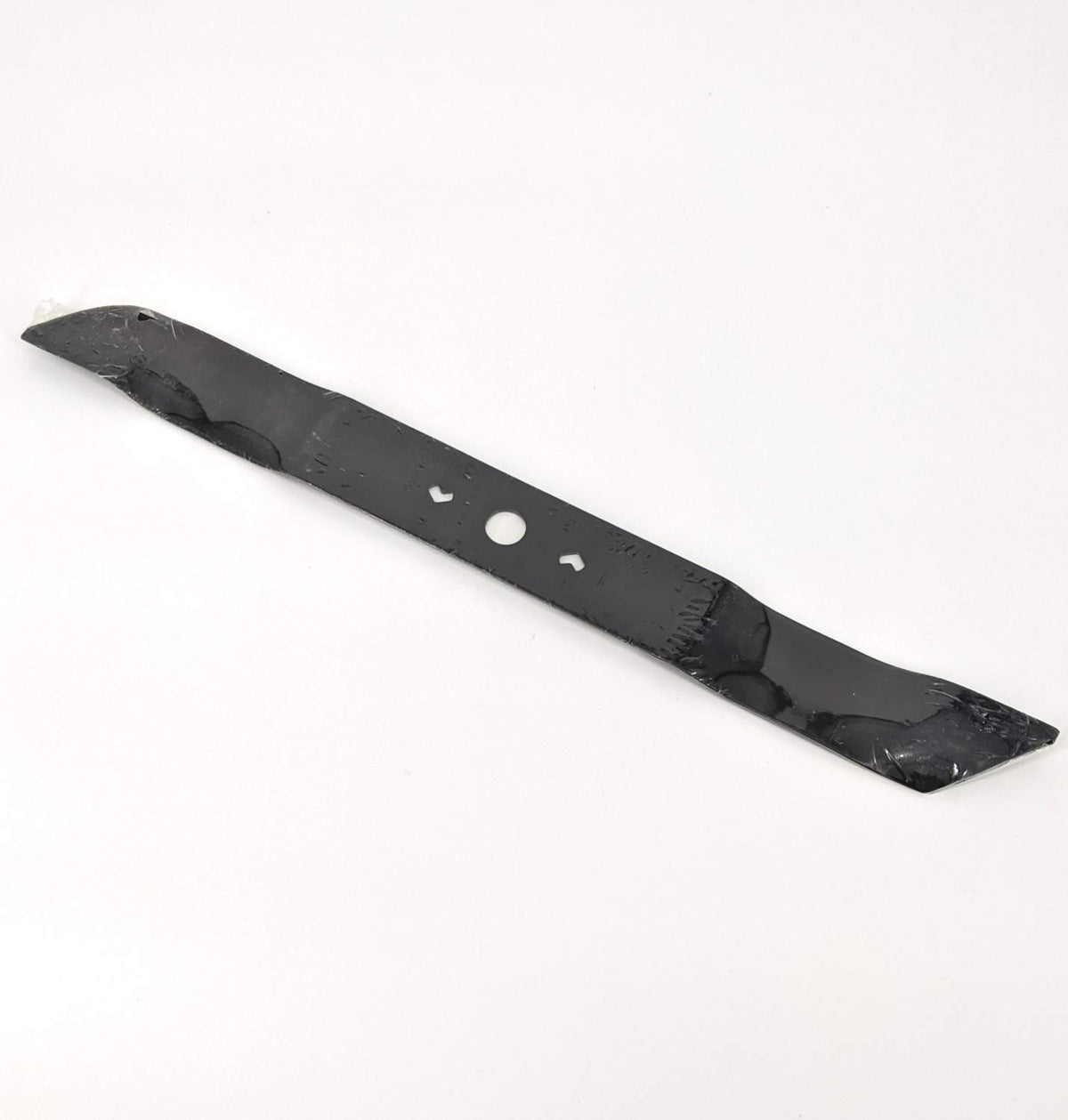 Kobalt 21-inch blade close-up showing hardened steel edge and durability benefit