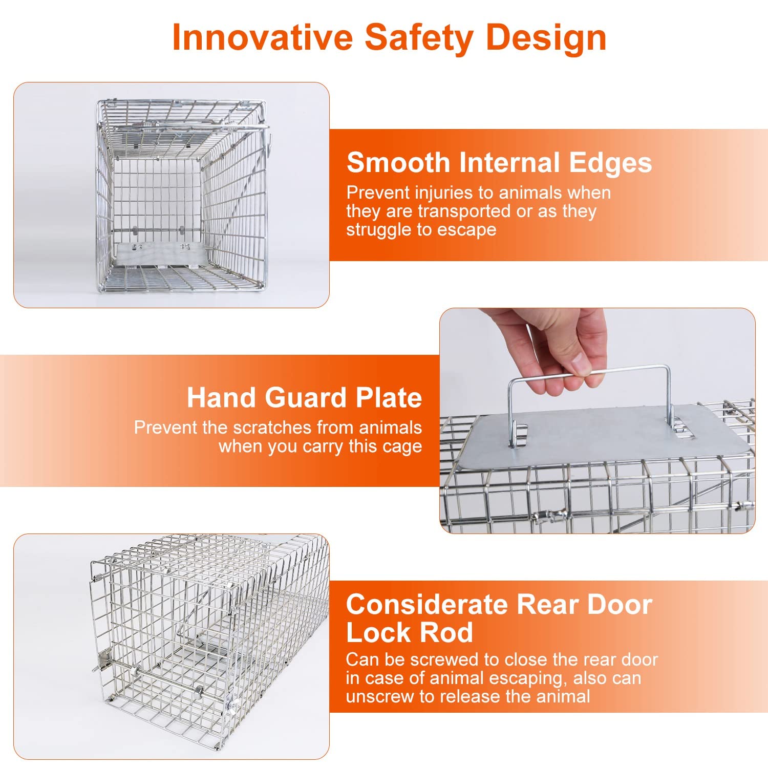 KOCASO collapsed cage for compact storage and easy transport