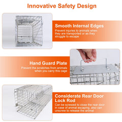 KOCASO collapsed cage for compact storage and easy transport