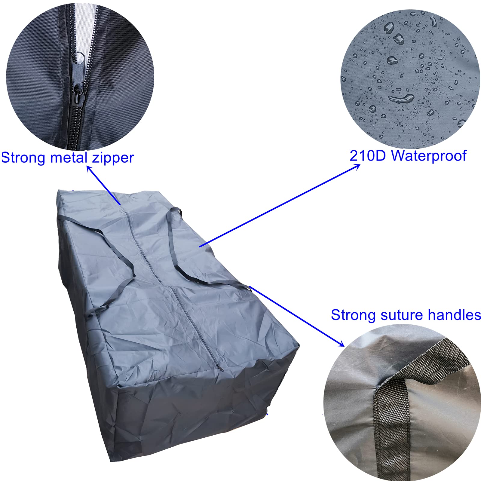 KOCKABC folded into included zippered package bag for compact storage