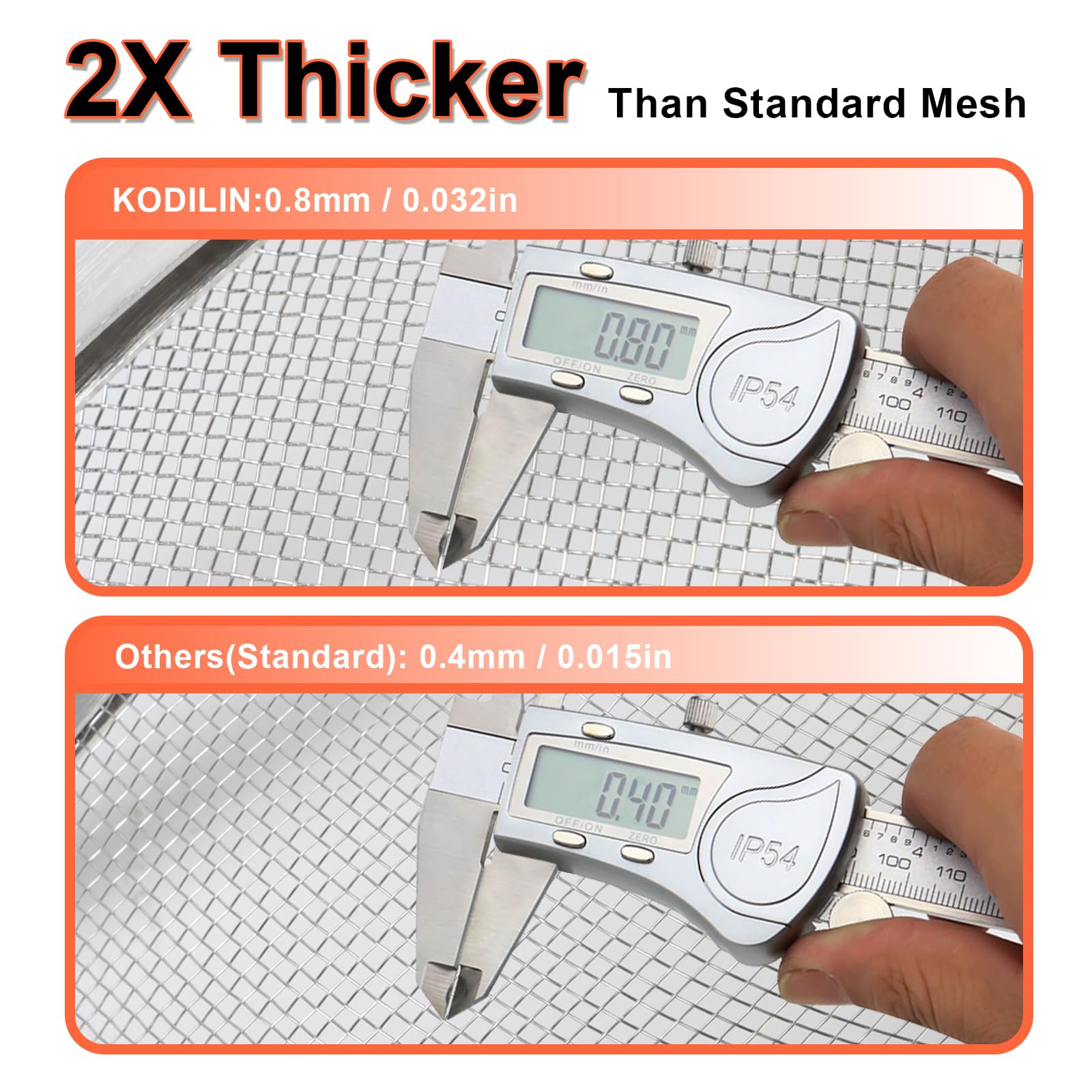 Kodilin spark screen detachable handle inserted for safe removal