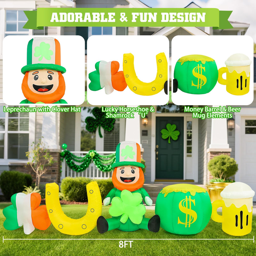 Kofero shamrock and horseshoe detail highlighting vibrant colors