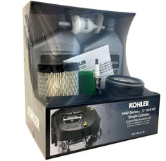 Kohler maintenance kit front packaging showing display pack and included parts benefit organized service