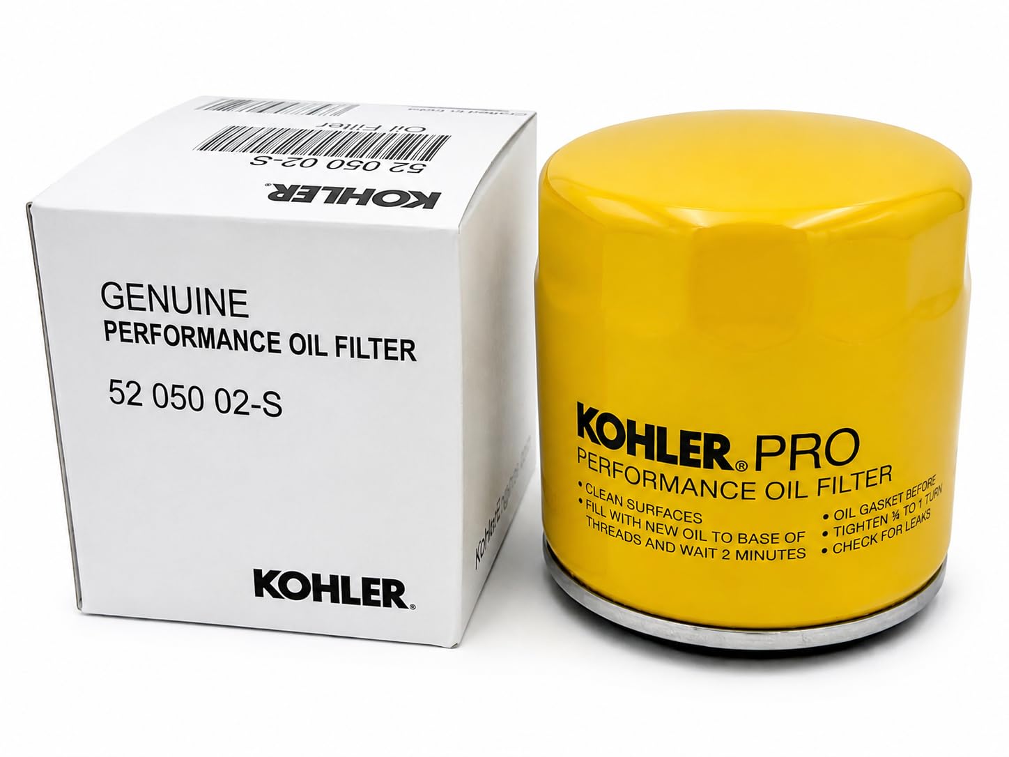 Kohler filter being changed on a lawn tractor illustrating easy upkeep and reliability