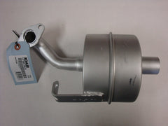 Kohler muffler front view showing overall 5-inch OD and 11-inch length for correct fit
