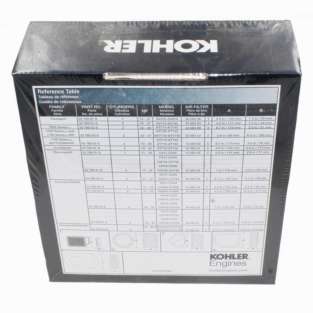 Kohler Pro Filter close-up showing filter media texture and seal for improved engine protection