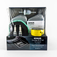 Kohler spark plugs and fuel filter top view illustrating replacement parts for reliable starts