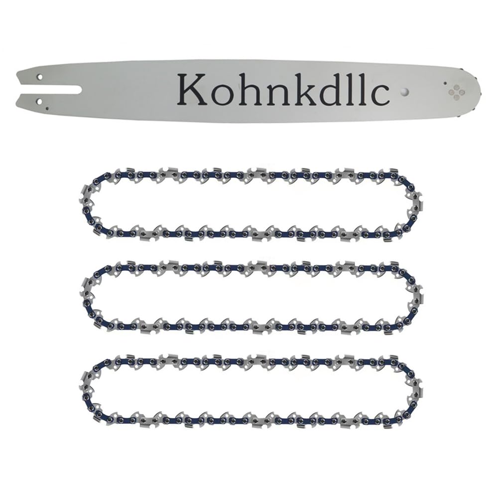 Kohnkdllc front pack showing 3 chains and 18-inch bar, fast replacement