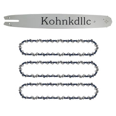 Kohnkdllc front pack showing 3 chains and 18-inch bar, fast replacement