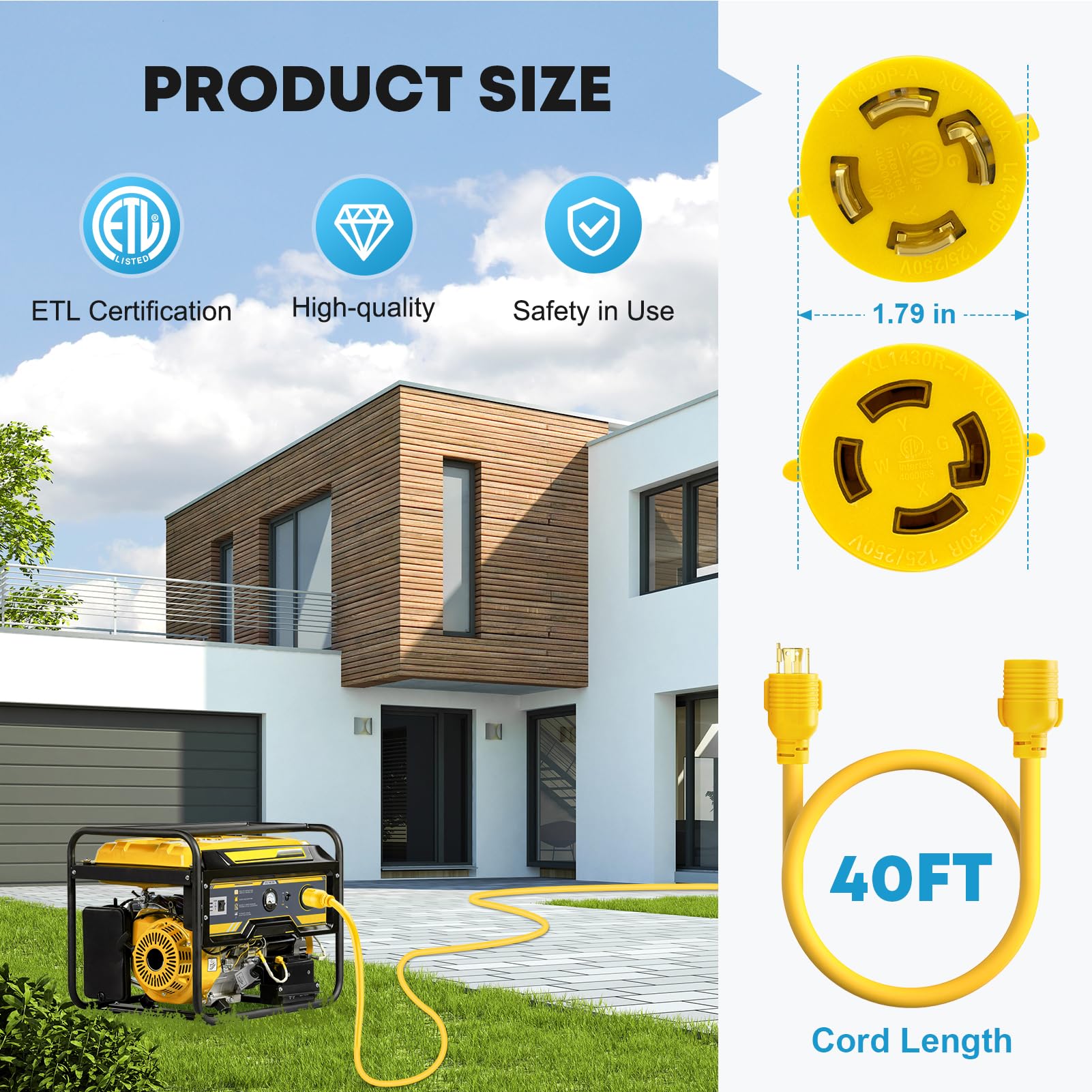 Kohree cord in use with RV hookup demonstrating reliable power delivery at a safe distance