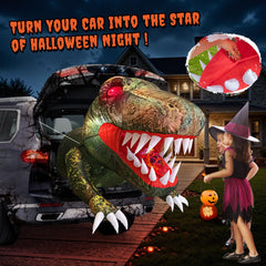 KOITHE dinosaur flashing red LED eyes lighting yard at night