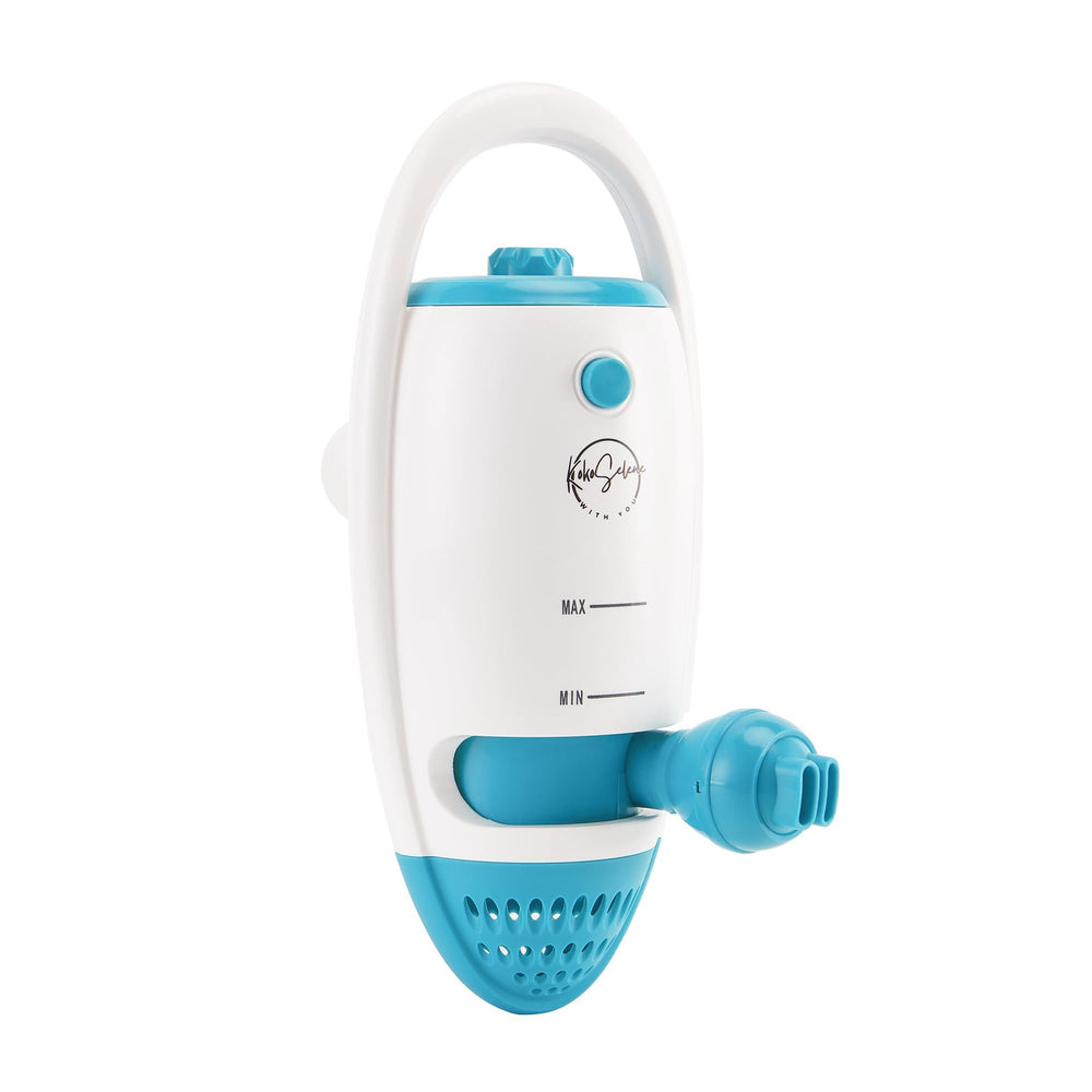 KokoSelene front view in green showing controls and compact design for easy spa setup