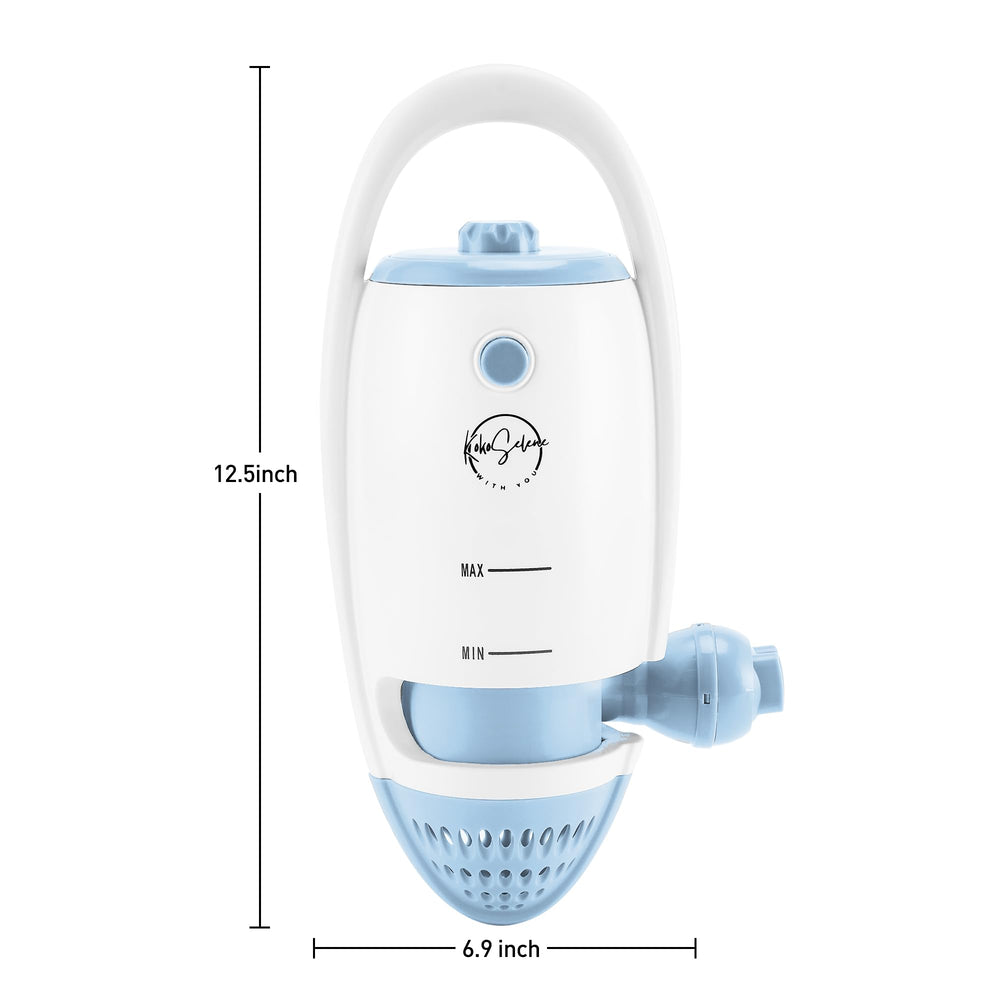KokoSelene size comparison with hand showing compact profile and convenient storage