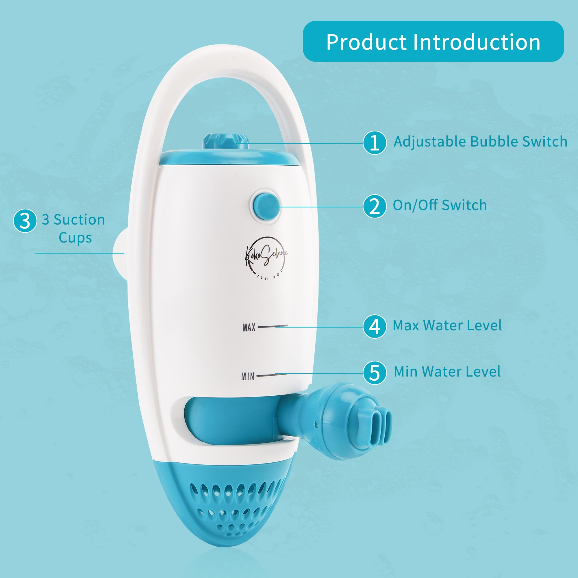 KokoSelene next to a hand for scale showing compact portable size and easy handling