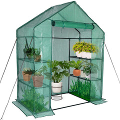 KOKSRY front view of walk-in greenhouse protecting plants