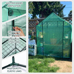 KOKSRY zippered door open for easy access and ventilation benefit