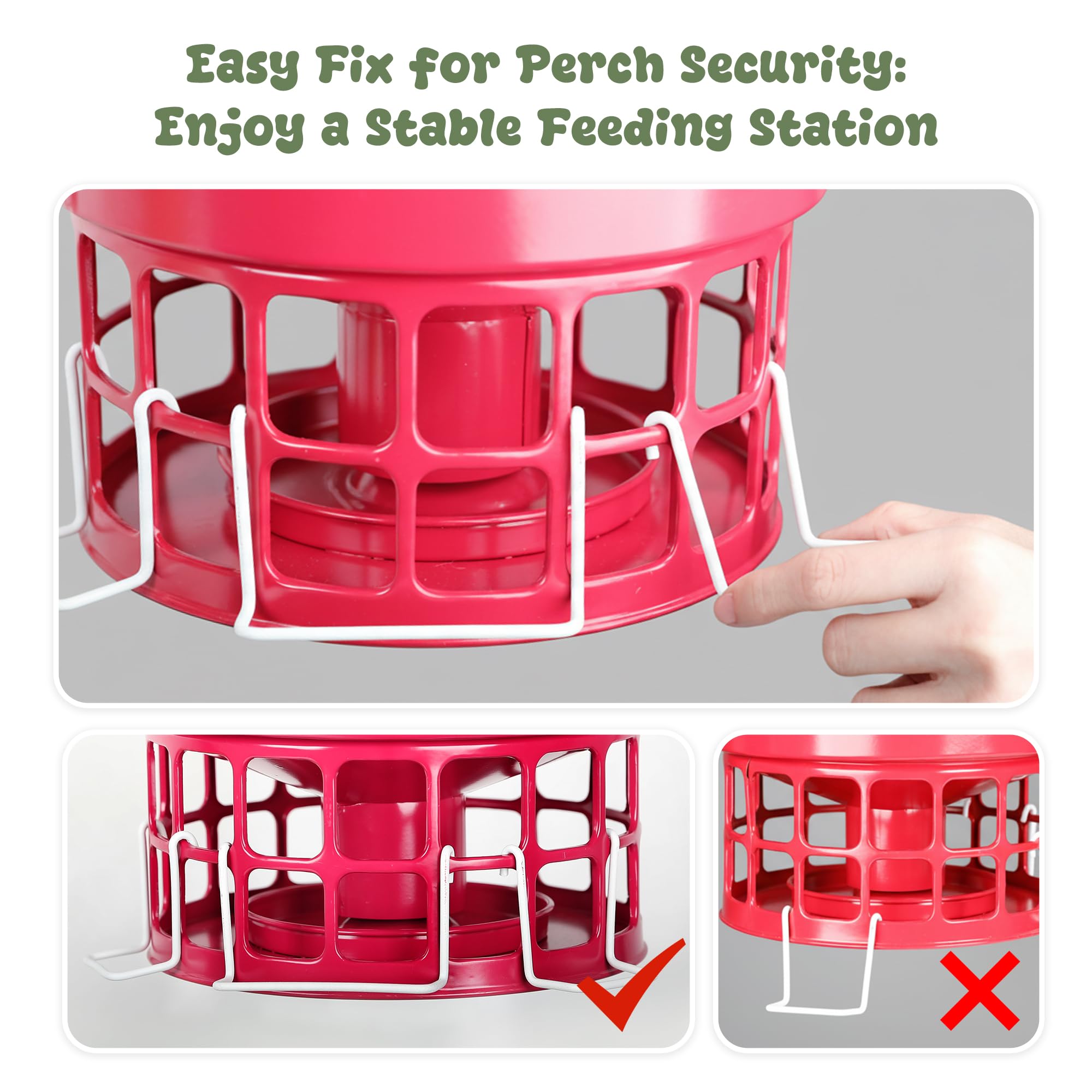 KOL feeder in use with cardinals demonstrating species attraction