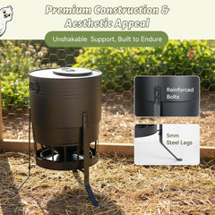 KOL feeder with lid open for refill, easy refill and quick cleaning benefit