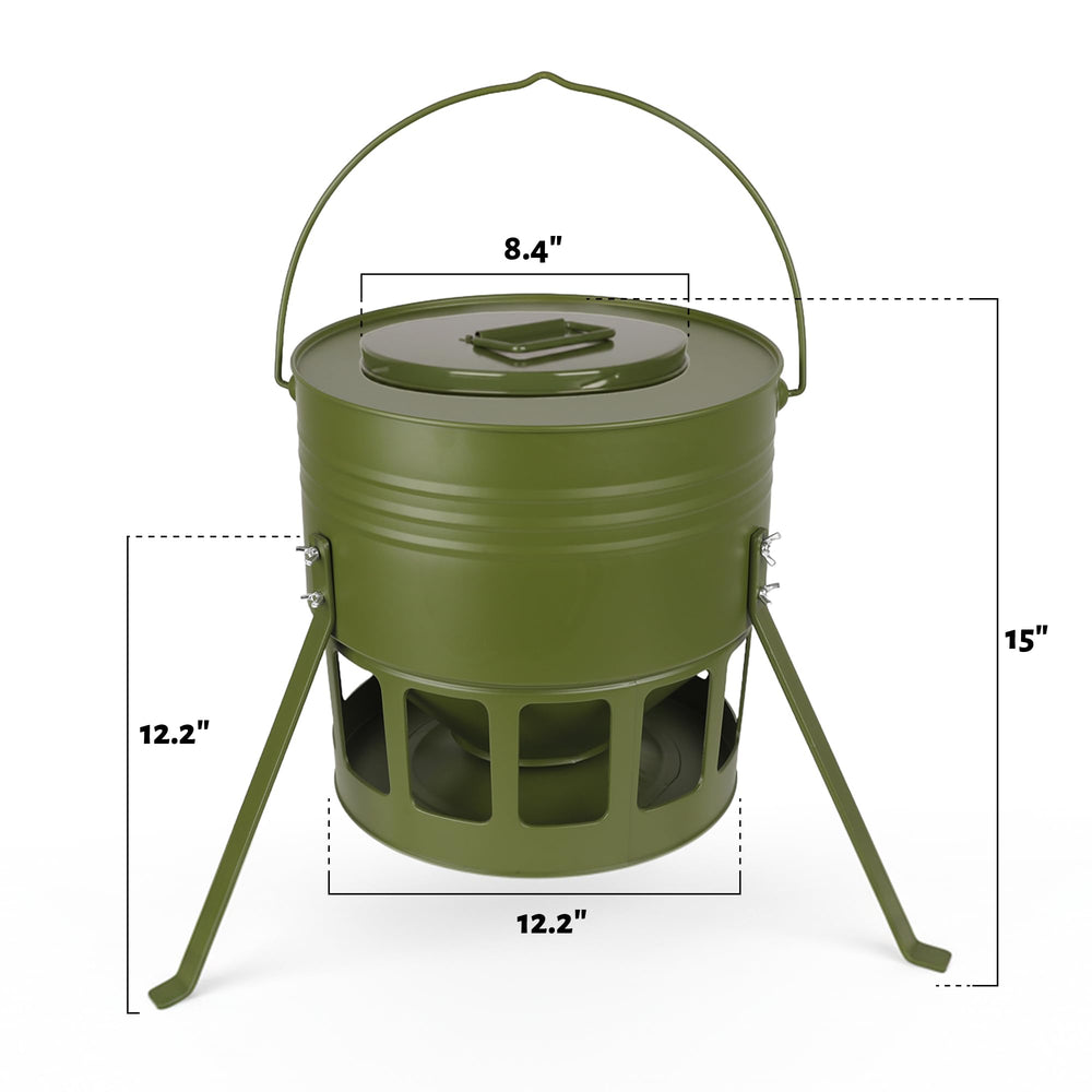 KOL feeder powder-coated surface close-up showing rust-resistant protection