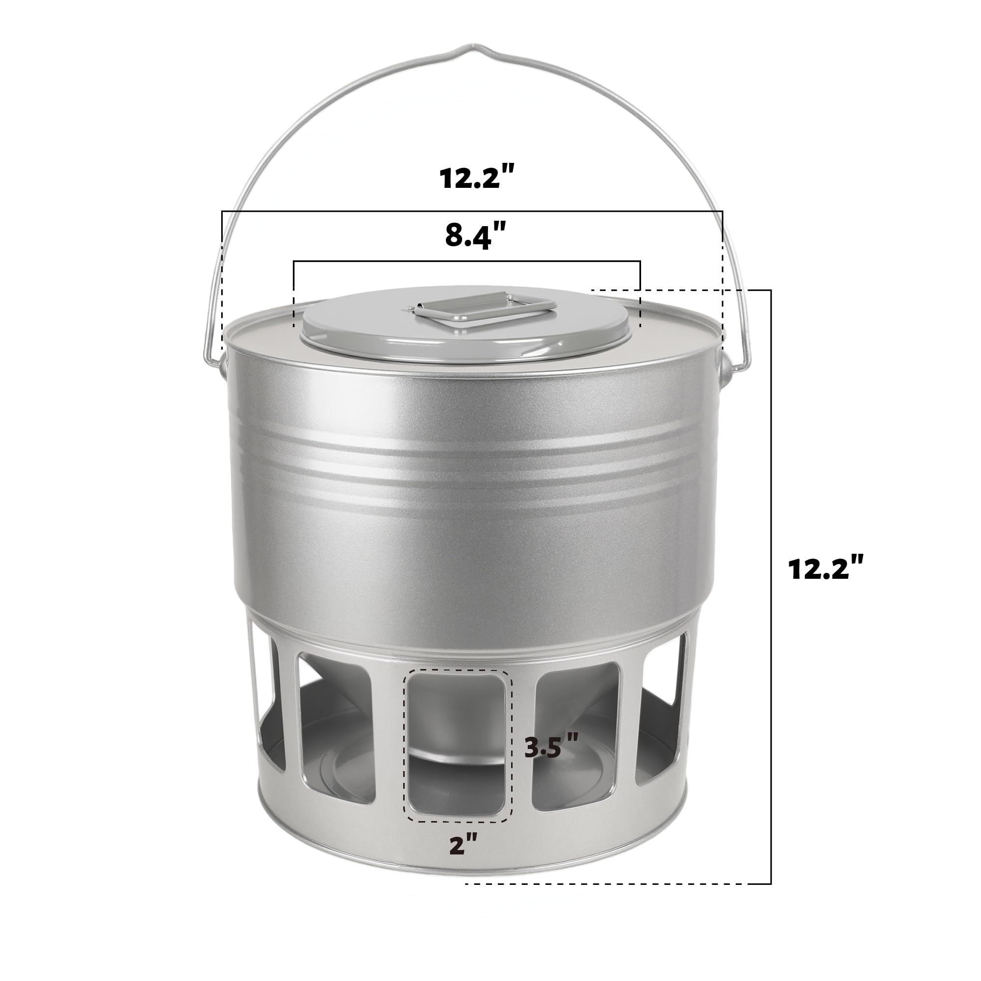 KOL feeder textured lid detail adding strength and weather resistance