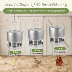 KOL feeder wide mouth top view for fast, mess-free refilling