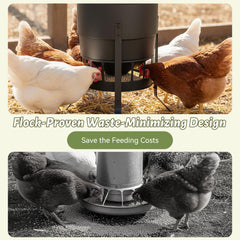 KOL feeder tripod base and legs shown, provides stable footing on rough ground