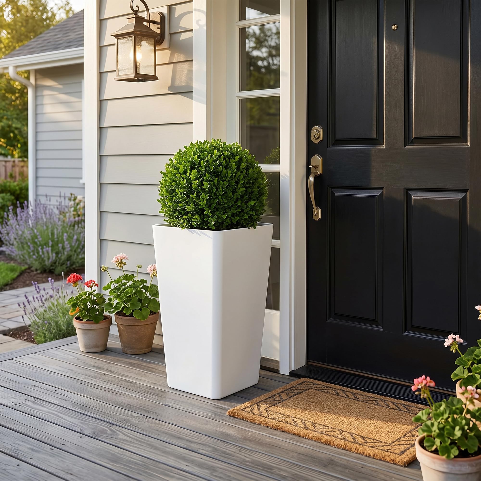 KOL lifestyle patio styling with planters showcasing versatile indoor-outdoor use