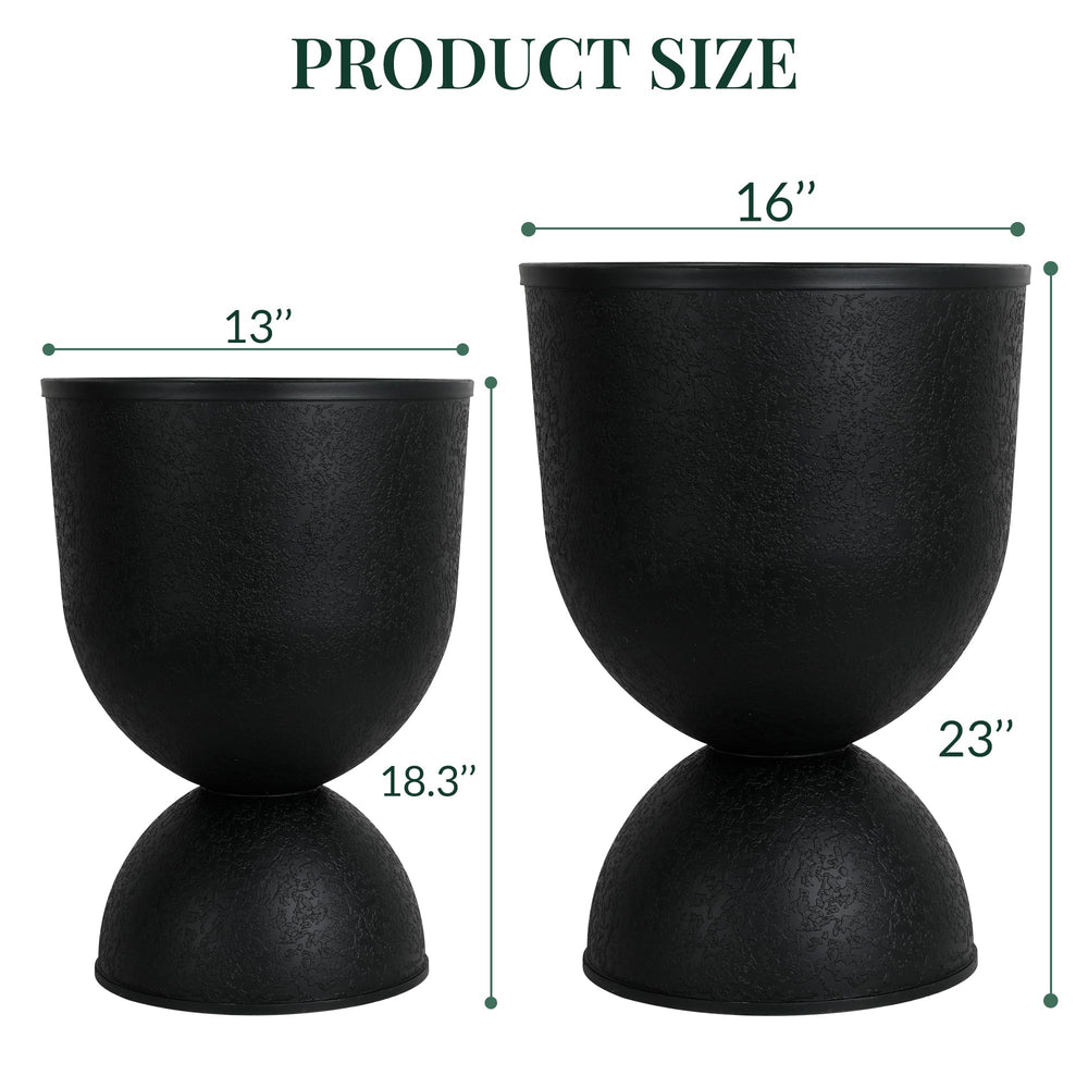 KOL planter drainage plug detail showing easy water control benefit
