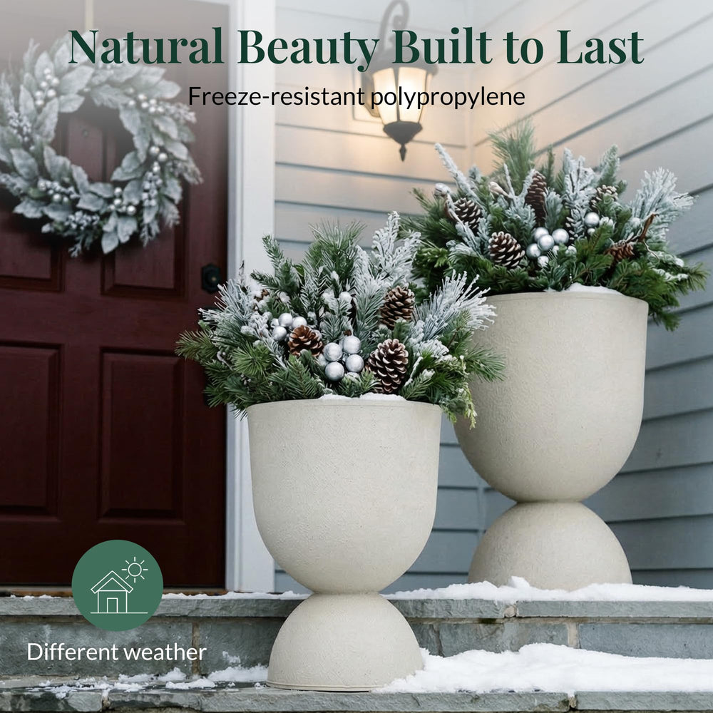 KOL planter in living room with greenery adding indoor decorative benefit