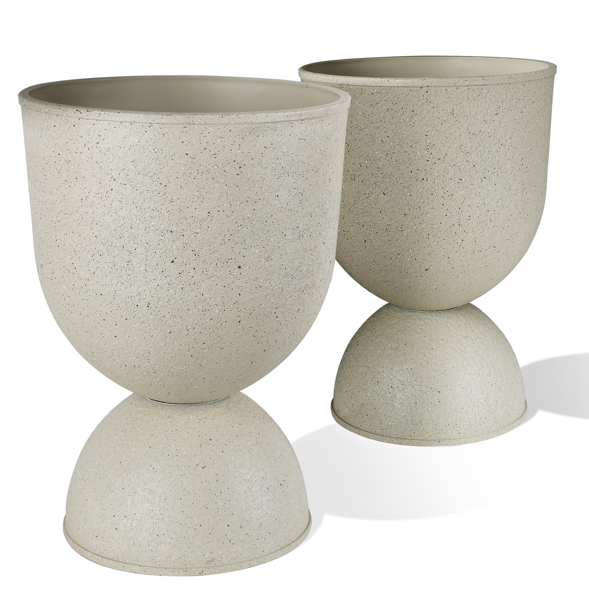 KOL planter stacked for storage illustrating portable, space-saving design