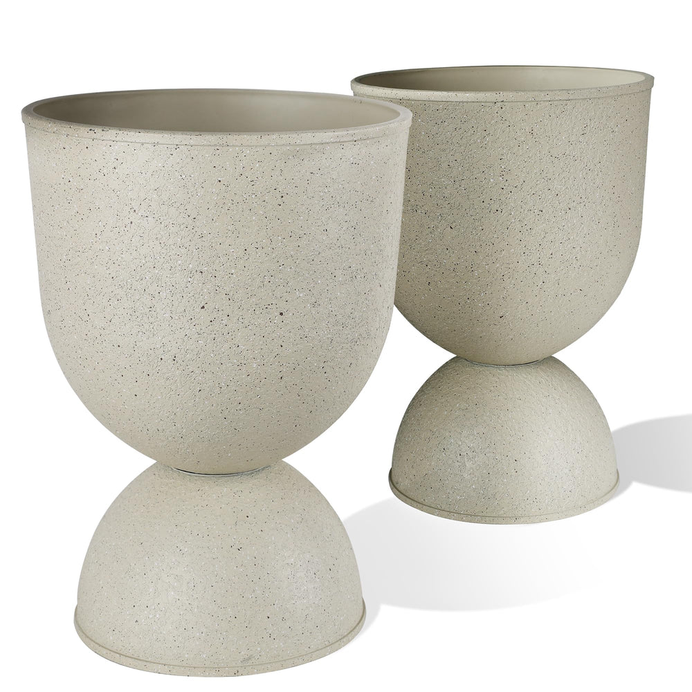 KOL planter stacked for storage illustrating portable, space-saving design