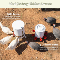 KOL close-up of waterer tilting cup demonstrating clean water access