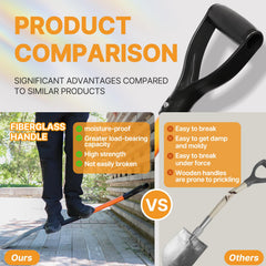 KOLEIYA fiberglass handle detail highlighting weatherproof, lightweight strength