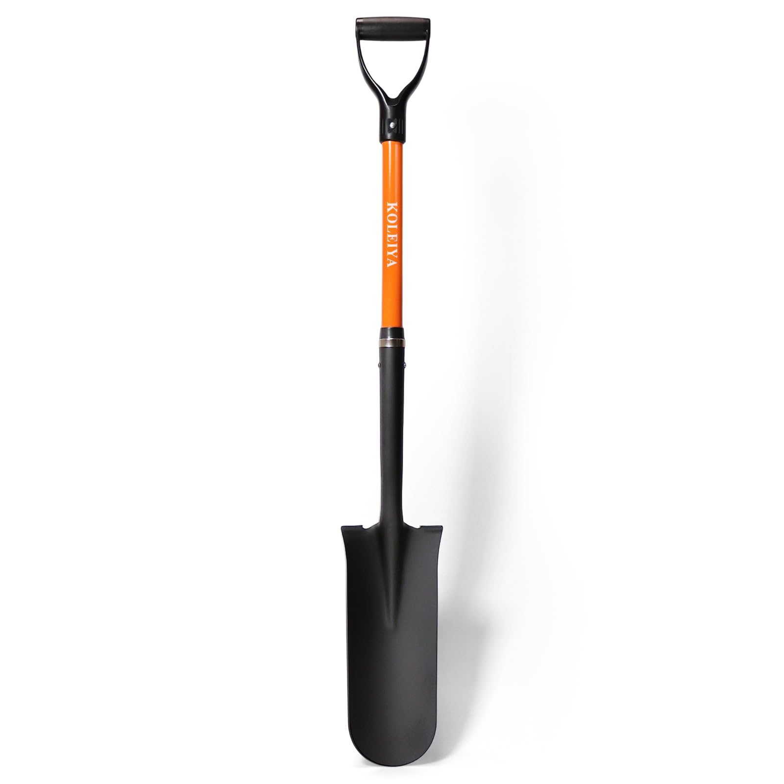 KOLEIYA front view drain spade showing full length and blade, durable and precise