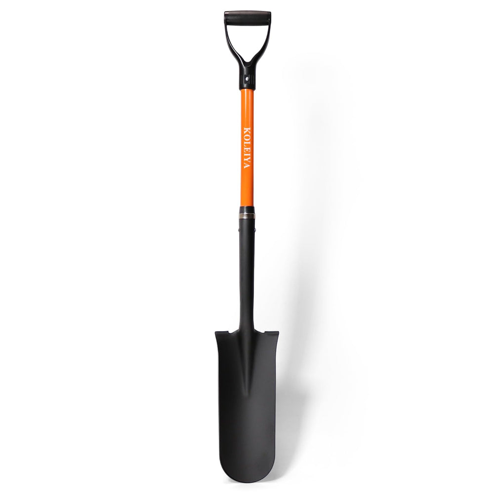 KOLEIYA front view drain spade showing full length and blade, durable and precise