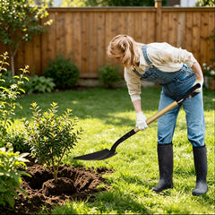 KOLEIYA full-length shovel held by user demonstrating manageable weight