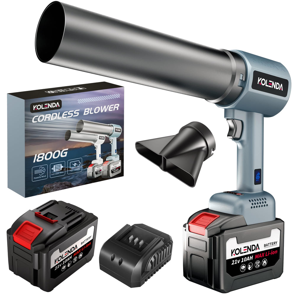 KOLENDA front view of blower showing ergonomic design and portability benefit