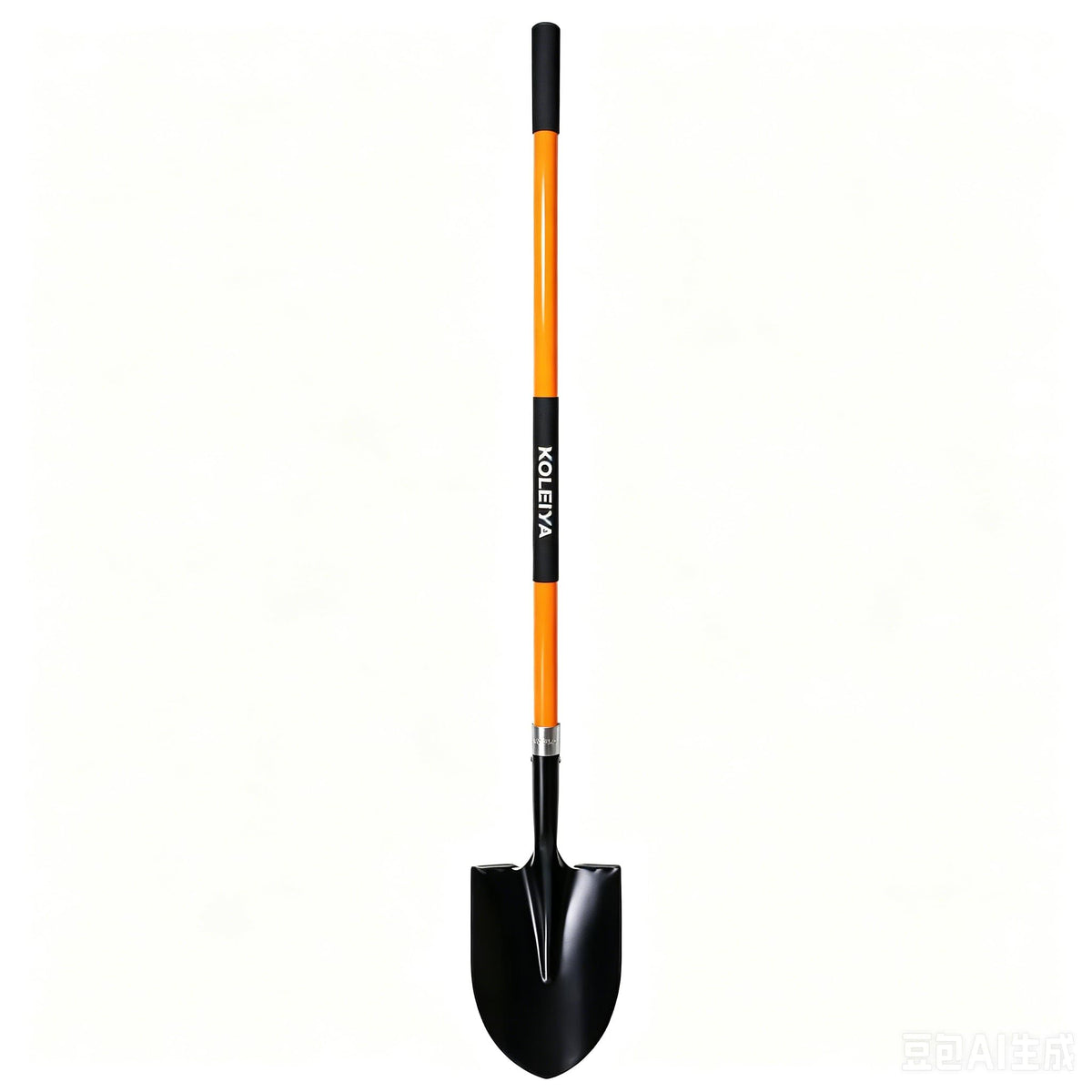 KOLEIYA front view of full 57-inch shovel showing build and finish benefit
