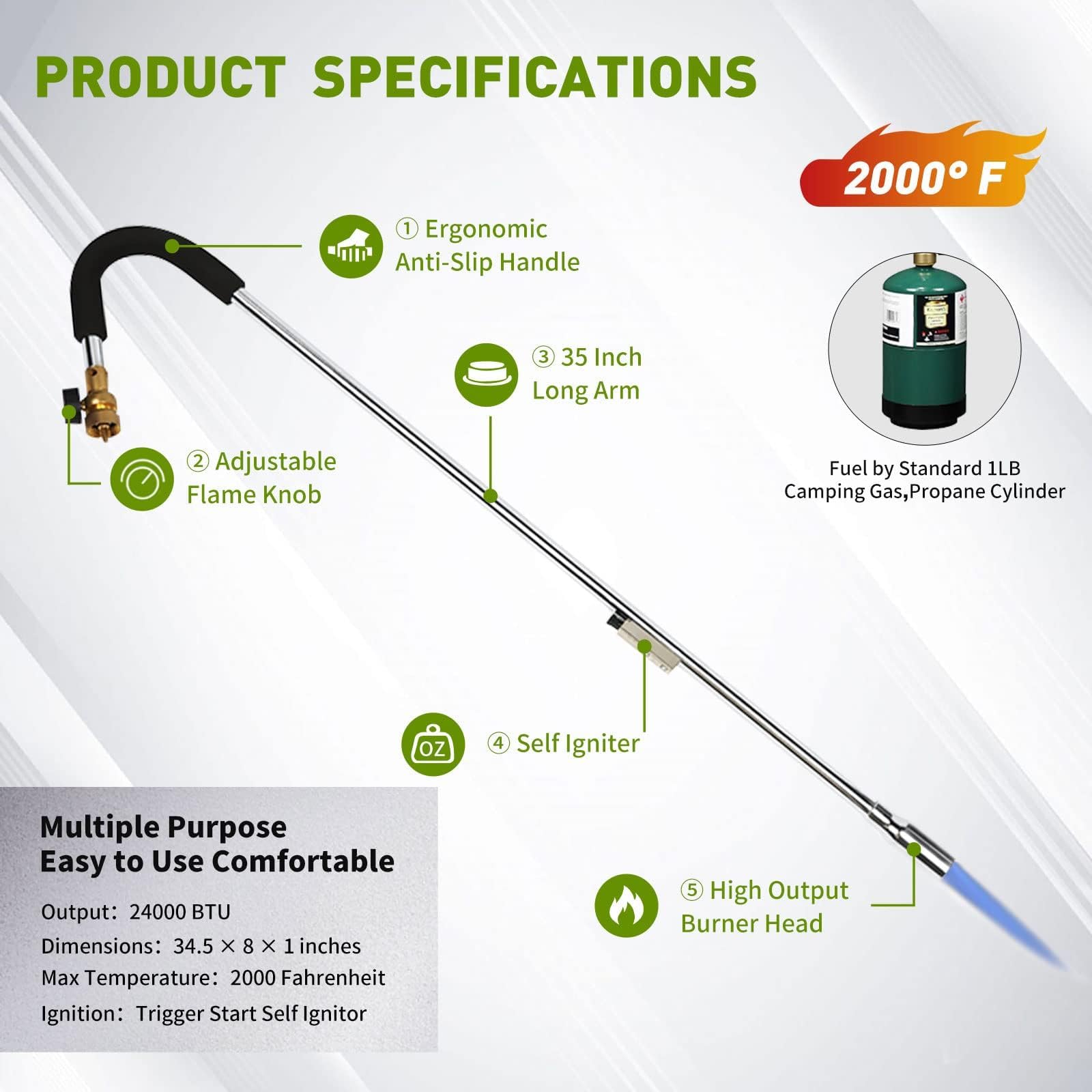 KOMAN control valve and self-ignition close-up for easy start