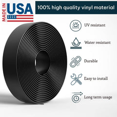 KOMORAX close-up of vinyl texture highlighting flexibility and UV resistance benefit for longevity