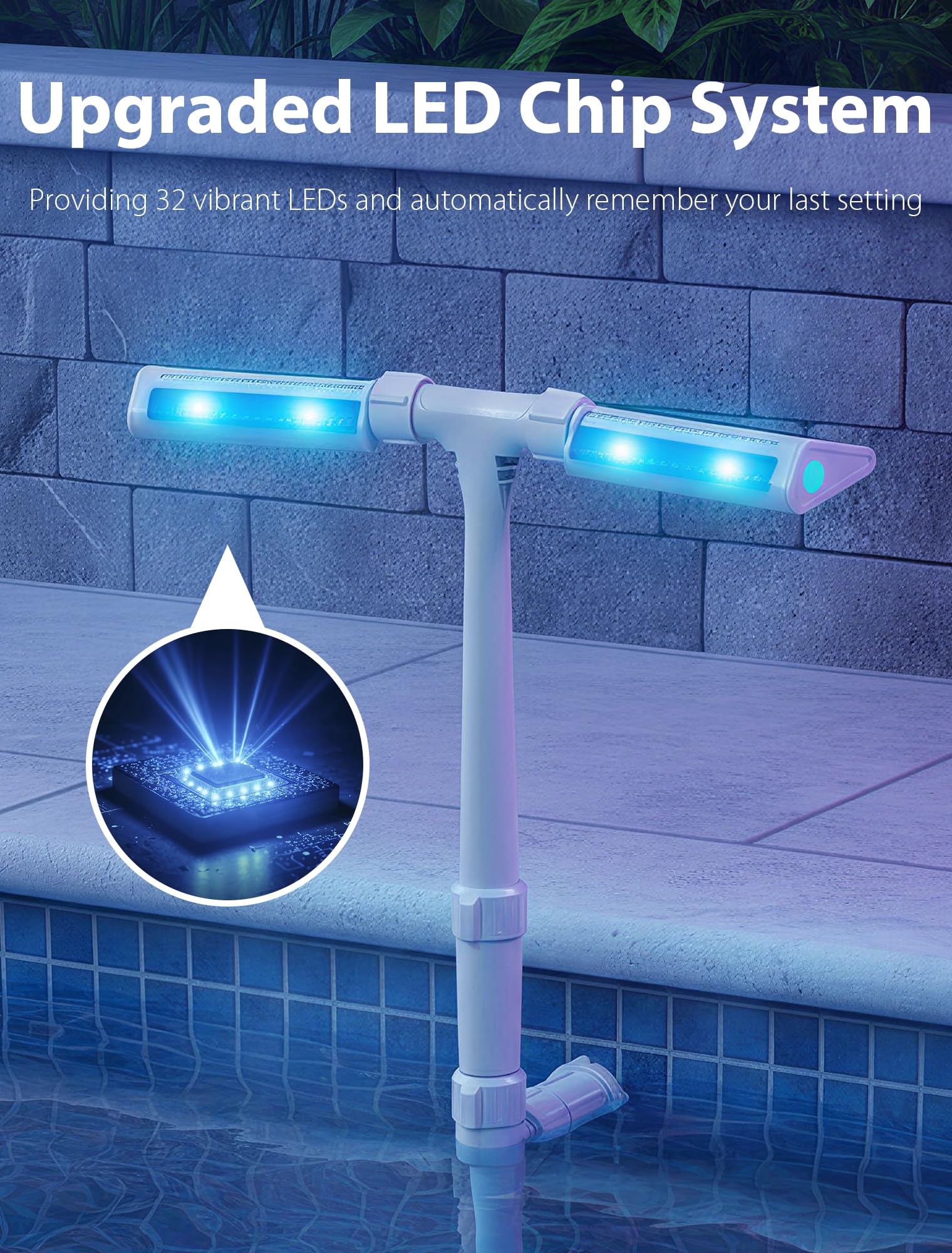 Kompoll spray pattern closeup showing decorative water arc for comfort