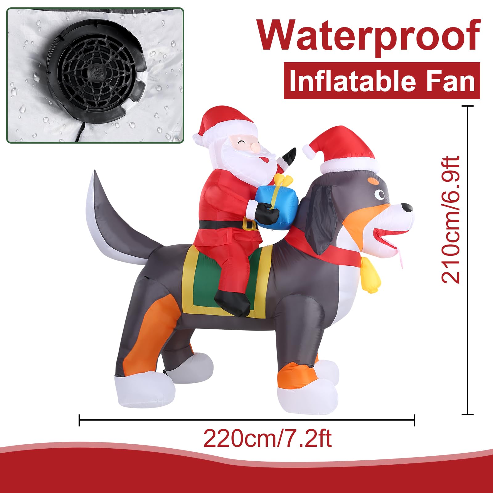 Koncifun inflatable beside doorway for scale, shows true large size