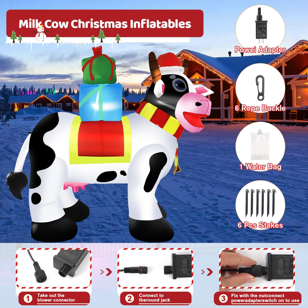 Koncifun milk cow glowing LED illumination for night visibility