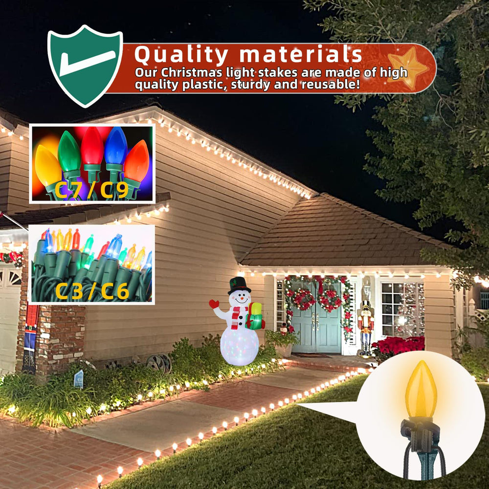 koneboss stakes lining a lit pathway at night for improved visibility and ambiance