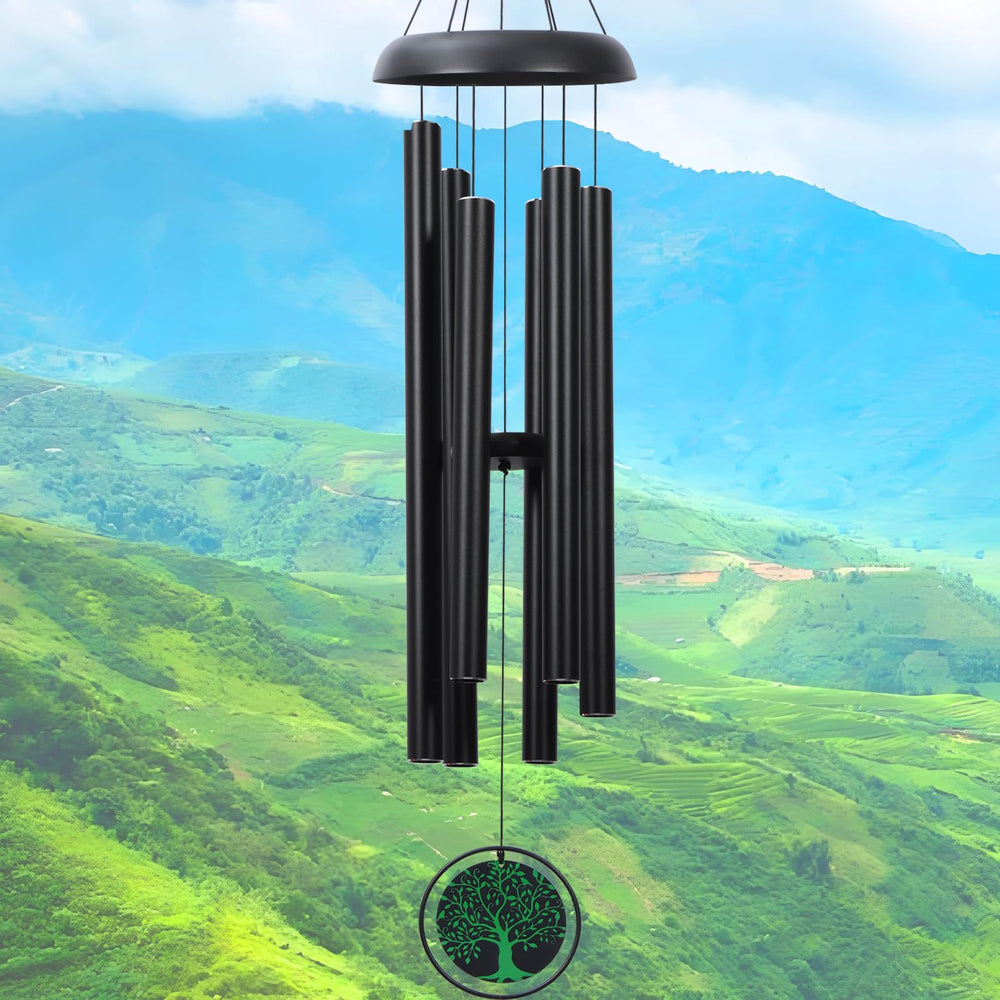 KONEFEJI front view of packaged 48 inch chime showing durable materials and gift-ready box
