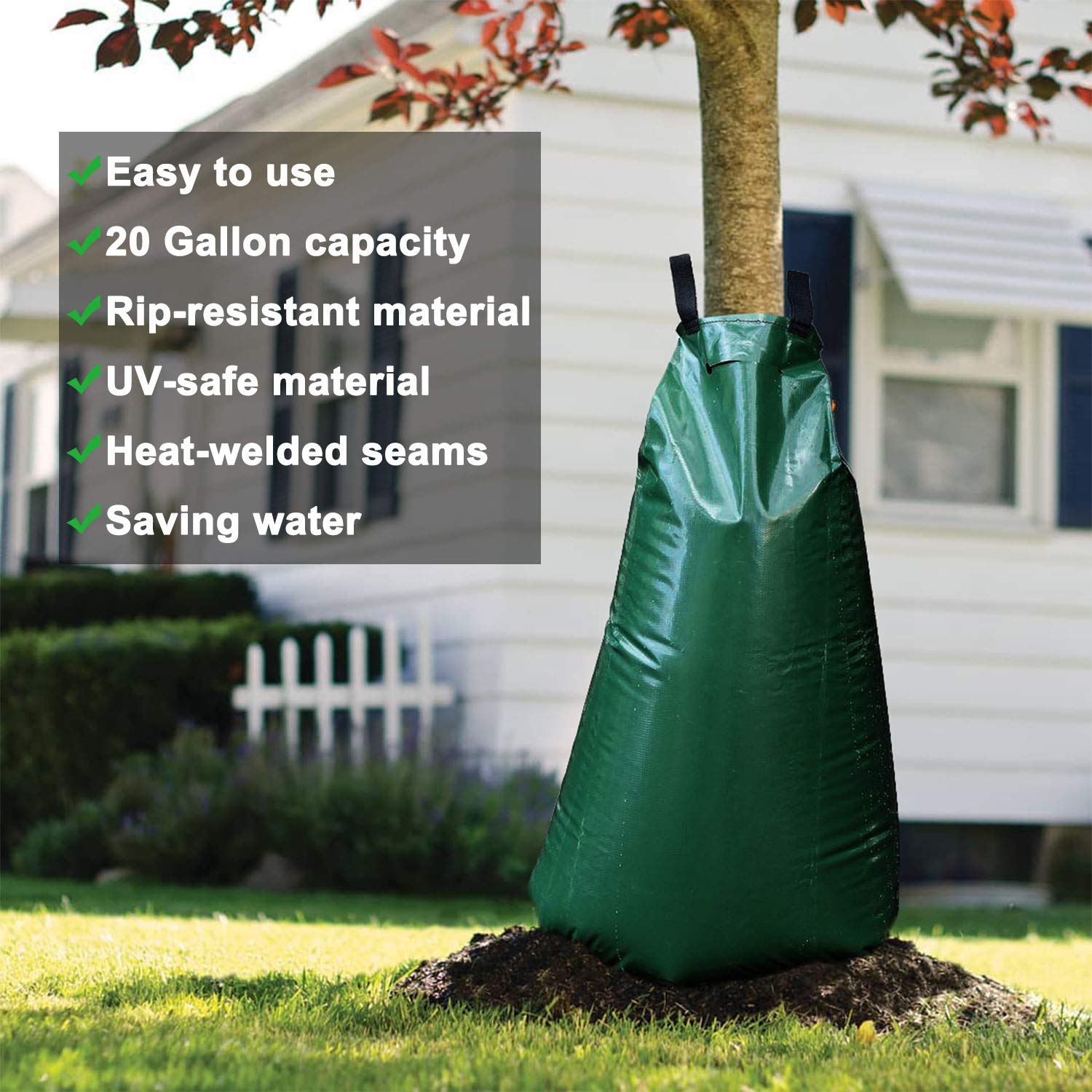 KONIGEEHRE bag wrapped around tree trunk demonstrating targeted root-zone hydration